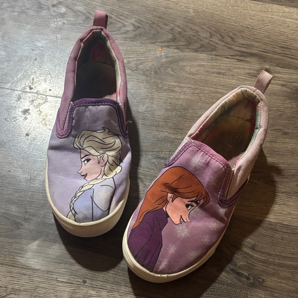 Disney Purple Kids Shoes with Elsa and Anna
